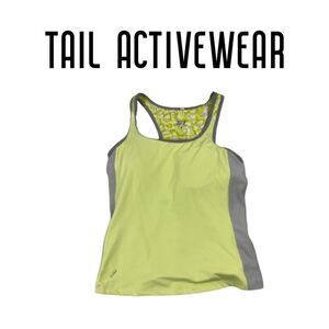 Tail Yellow & grey Tennis Top. Sz S